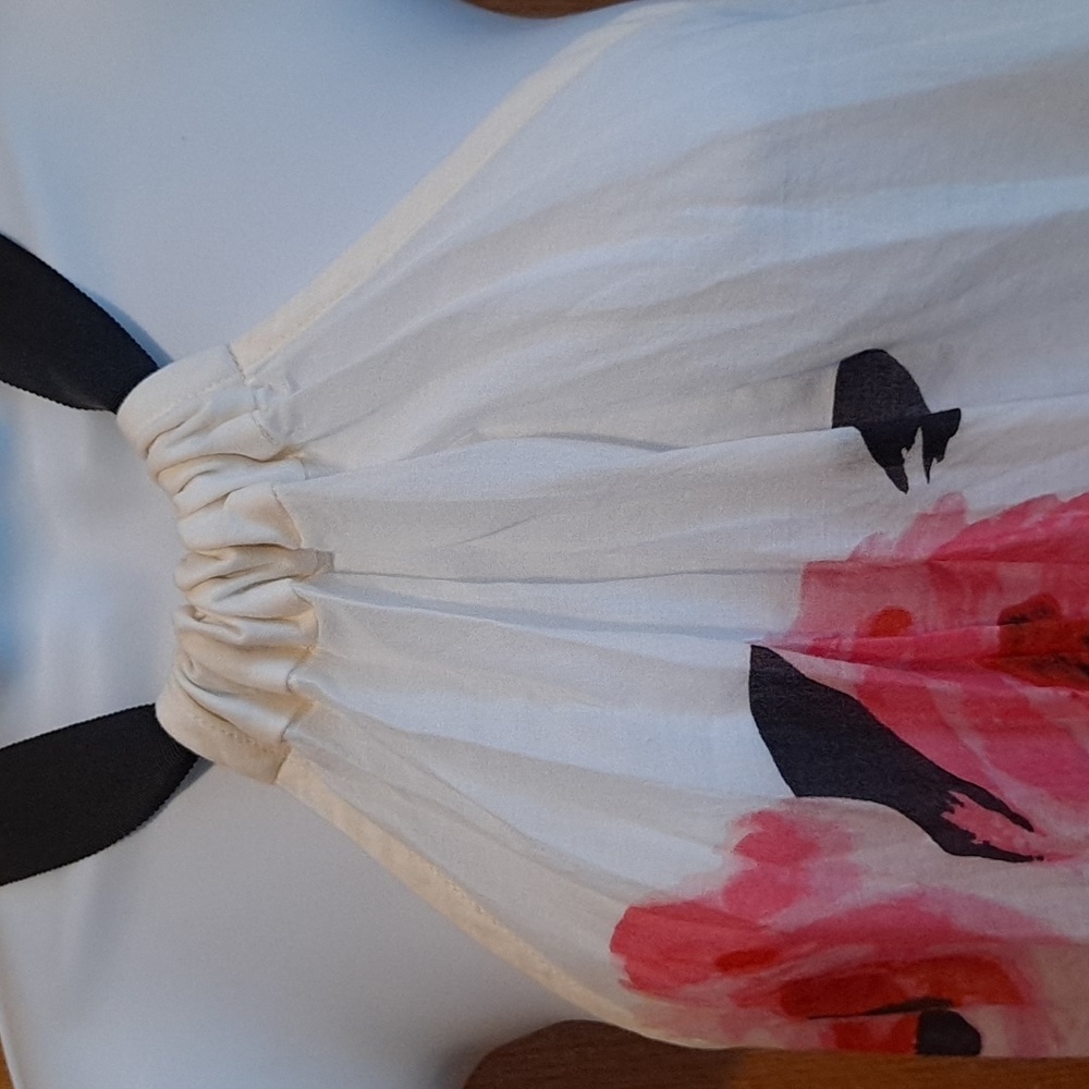 Kate Spade New York White Halter Dress With Pink Rose Print - Picture 7 of 12